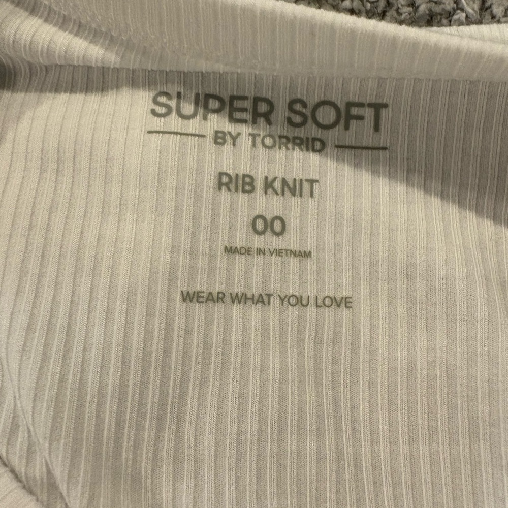 Torrid Super Soft Rib Knit Tank Top - Cream